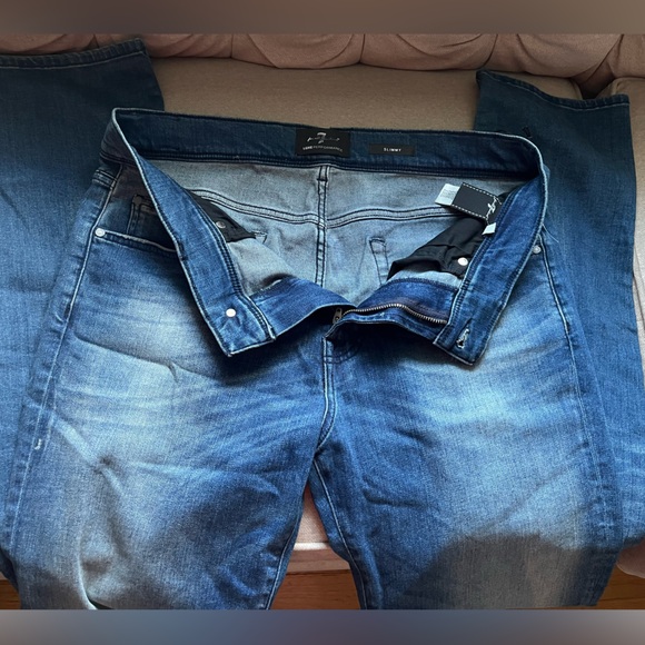 7 For All Mankind Slimmy Jeans, Size 34, NWT - Picture 3 of 9